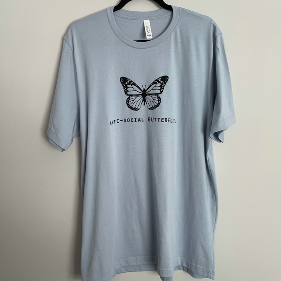 Plus Size Graphic Tee- Anti-social Butterfly - Picture 2 of 2